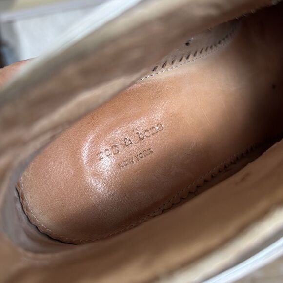 Rag & Bone Harlow Croc Embossed Leather Wrap Block Heel Ankle Boots - Picture 11 of 12